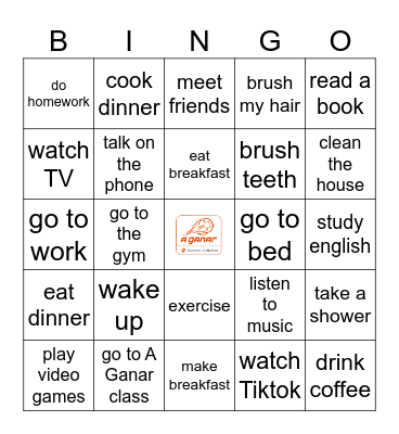 Daily Routine Bingo Card