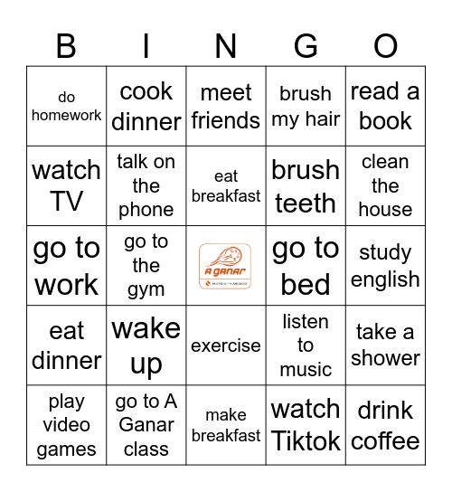 Daily Routine Bingo Card