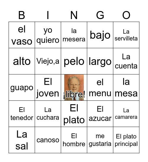 Realidades 1 5B Bingo Card