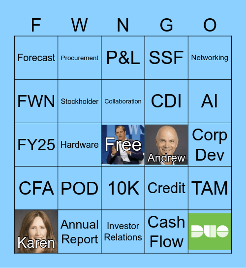 FWN FY25 Kick Off Bingo Card