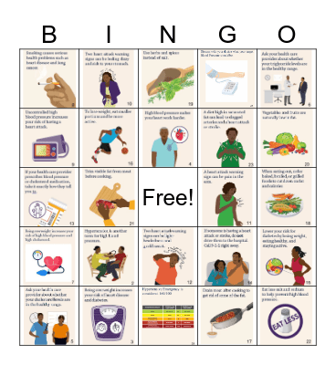 Cardiac Bingo Card