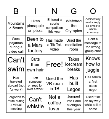 Bagels & Bingo Card