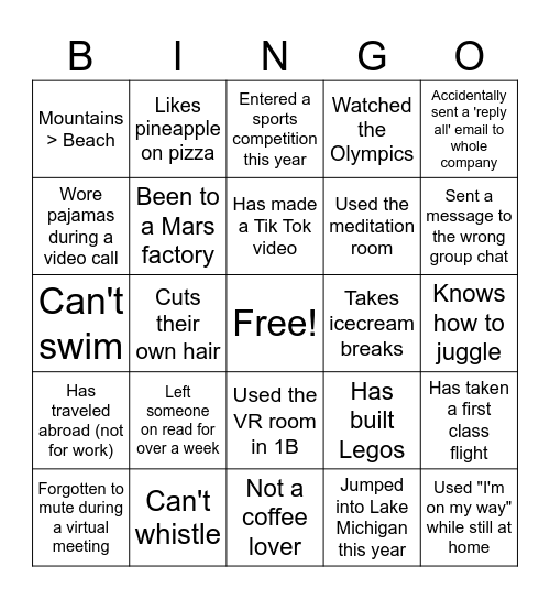 Bagels & Bingo Card