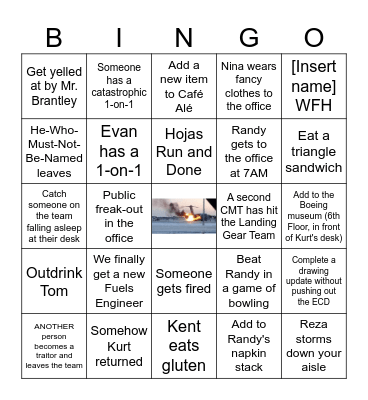 C-17 Mech Sys "FIRED" Bingo Card