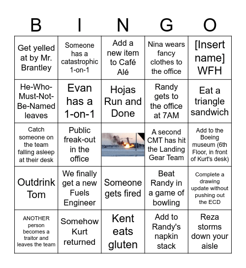 C-17 Mech Sys "FIRED" Bingo Card