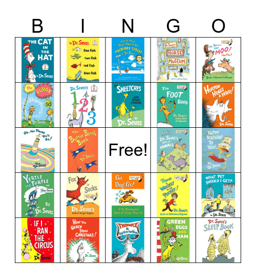 Dr. Seuss Bingo Card