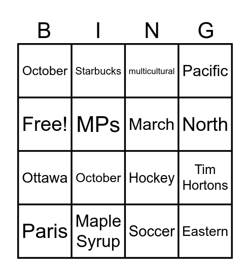 Bingo Card