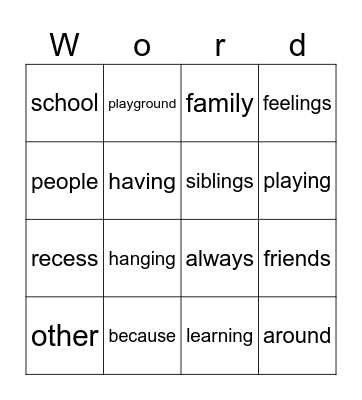 New sight words for better sentences Bingo Card