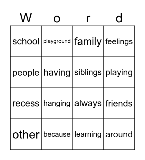 New sight words for better sentences Bingo Card