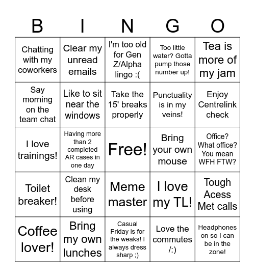 Office Champions Bingo Card