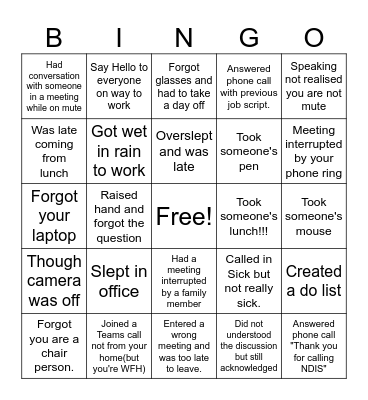 Office Time together!! Bingo Card