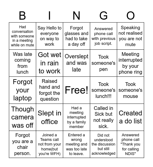 Office Time together!! Bingo Card