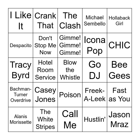 Smorgasbord Bingo Card