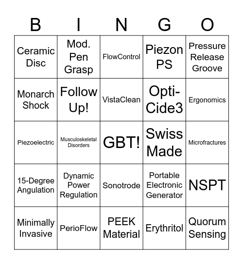Train the Trainers BINGO Card