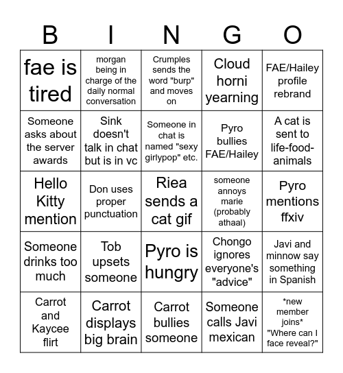 Dead Ends Bingo Card