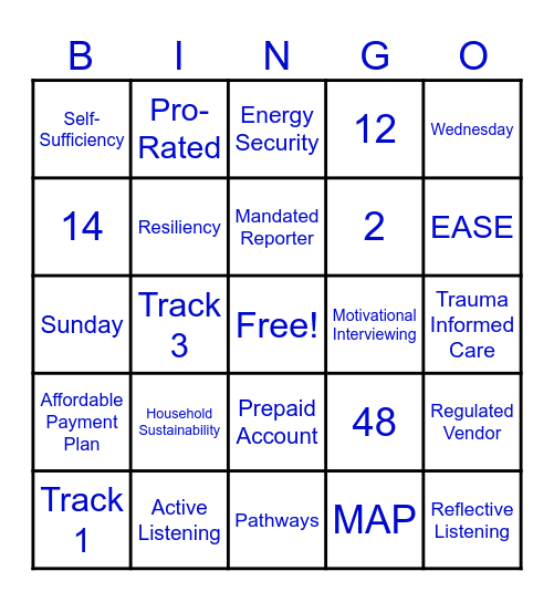 emPower Bingo Card