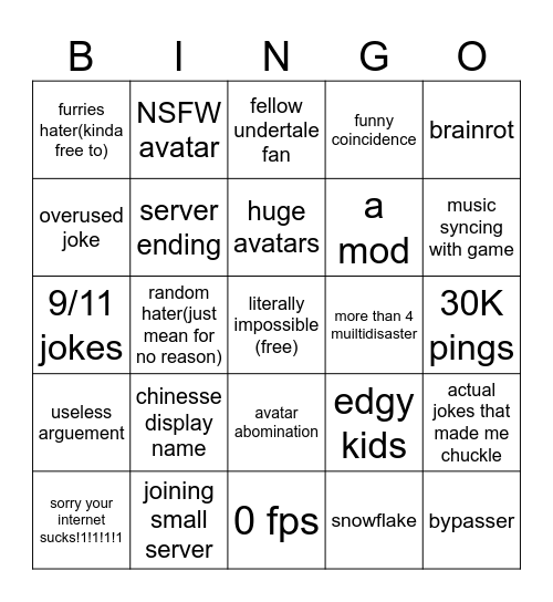 when the bingo Card