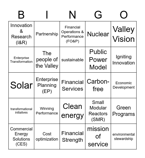 FS Town Hall Bingo! Bingo Card