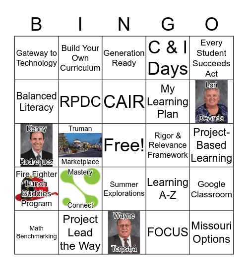 Grandview C4 Bingo - Day 2 Bingo Card