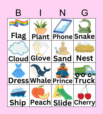 Phonics Bingo Card