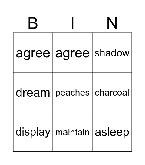 Unit 1 Week 4 Bingo Card