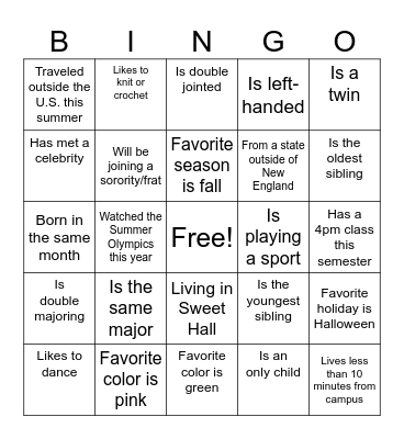 BINGO Card
