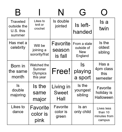 BINGO Card