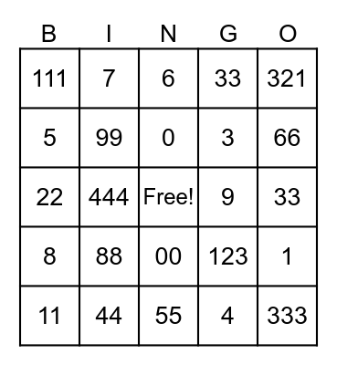 Cy & Vern's Wedding Bingo Card