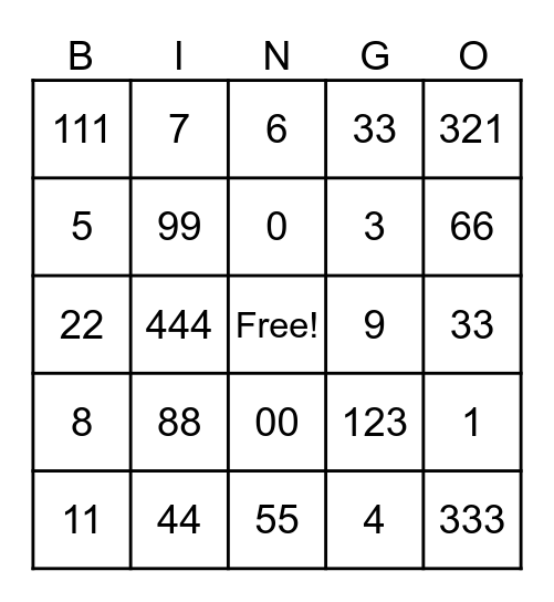 Cy & Vern's Wedding Bingo Card