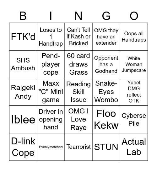 MD Duelist Cup Arross Bingo Card