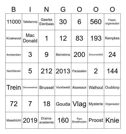 Wedding J&G Bingo Card