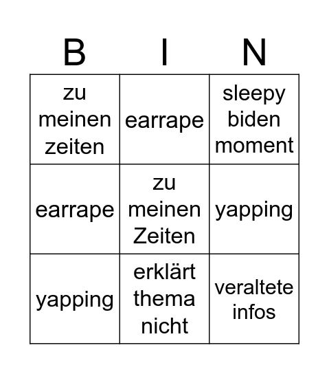 abi Bingo Card