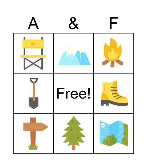 A&F Campsite Bingo Card
