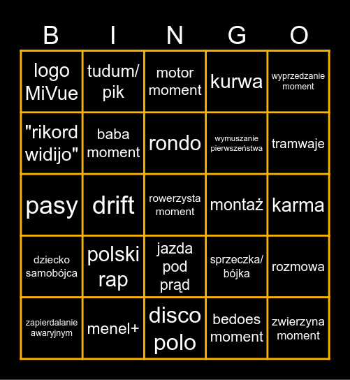 STOP CHAM BINGO Card