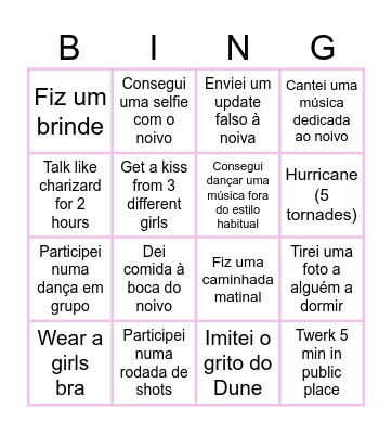 Jubileu Maroto do Joaquim Bingo Card
