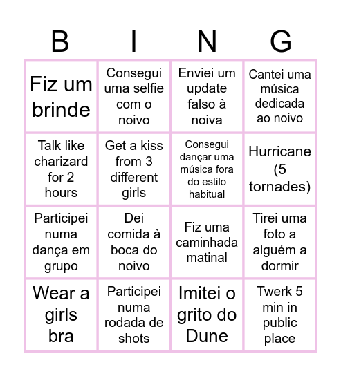 Jubileu Maroto do Joaquim Bingo Card