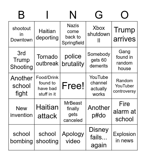 2024 Bingo Card