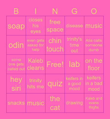 biology Bingo Card