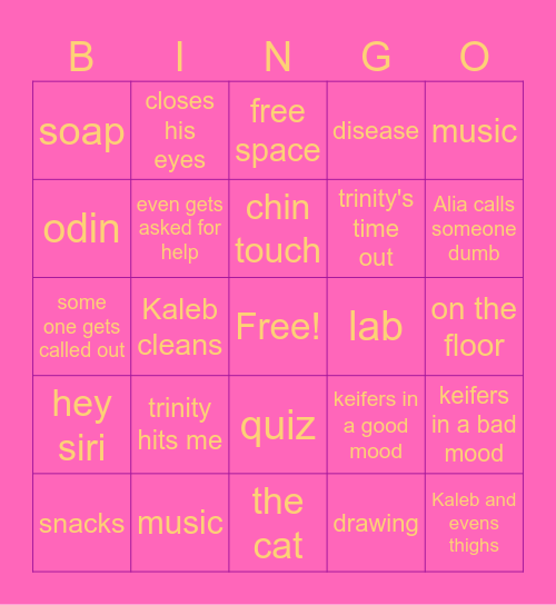 biology Bingo Card