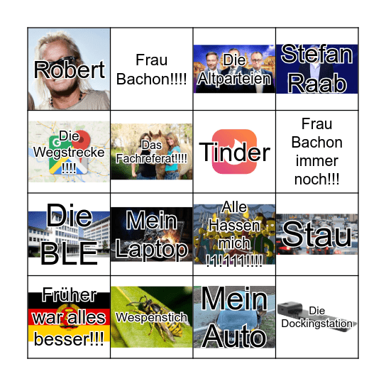WorWarum kann ich nicht arbeiten? Wer ist Schuld? Bingo Card