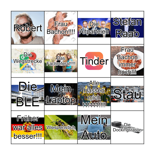 Warum kann ich nicht arbeiten? Wer ist Schuld? Bingo Card