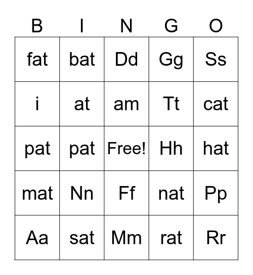 September Sight Words Bingo Card