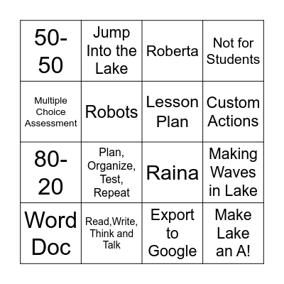Magic School Bingo Card