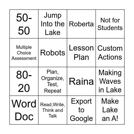 Magic School Bingo Card