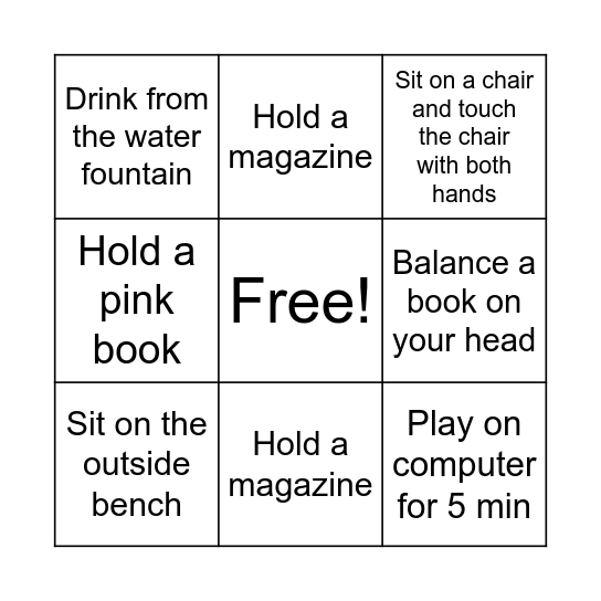 Library Bingo Card