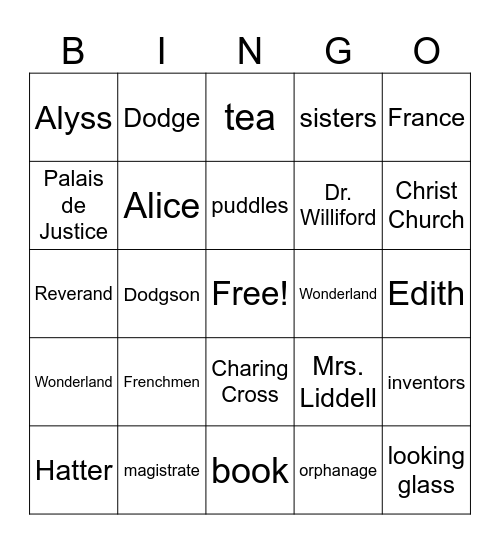 Ch. 17 &18 Bingo Card