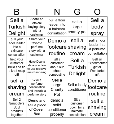 End of July BINGO! Bingo Card