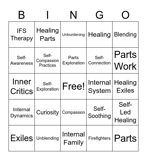 IFS Bingo Card