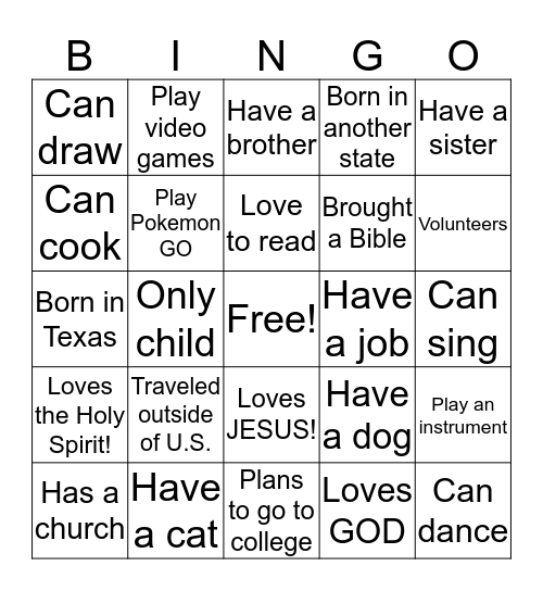 Bingo Card