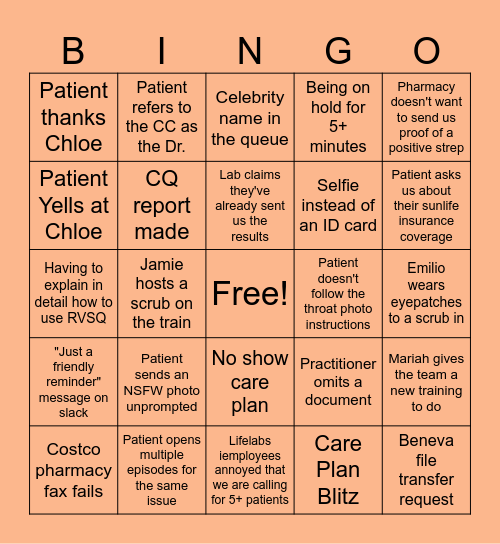 CC Bingo Card